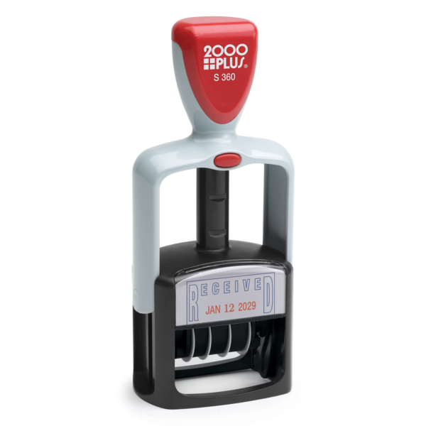 2000 Plus S-360 Self-Inking RECEIVED Rectangle Stamp, Blue/Red Ink (011034)