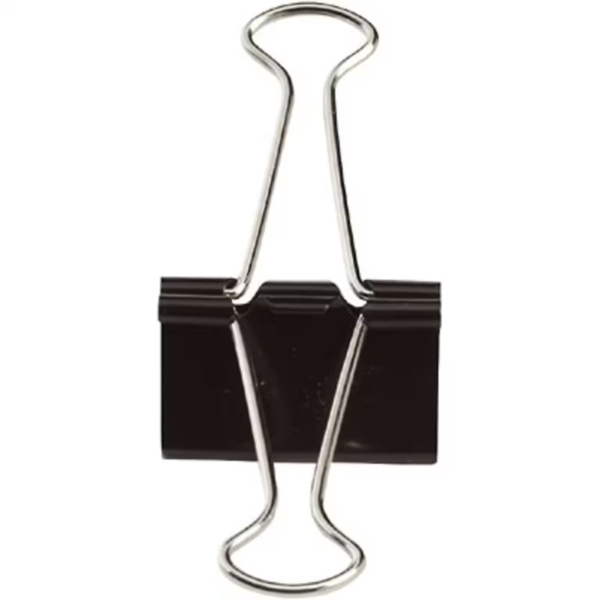 Quill Brand® Medium 1-1/4" Wide Binder Clips, 5/8" Capacity, Black 12/Box (720500-QCC)