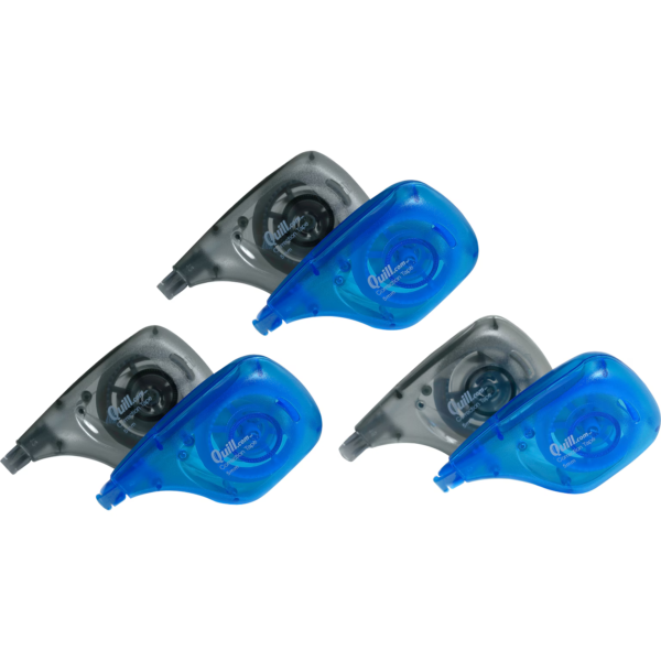 Quill Brand® White-Out Sidewinder Correction Tape, White, 6/Pack (718673Q6)